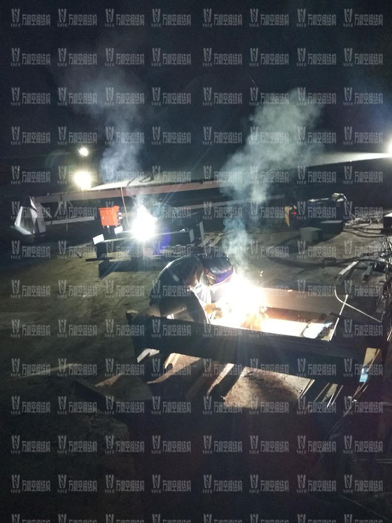 南京園博園穹蓋式膜結構棚項目施工中