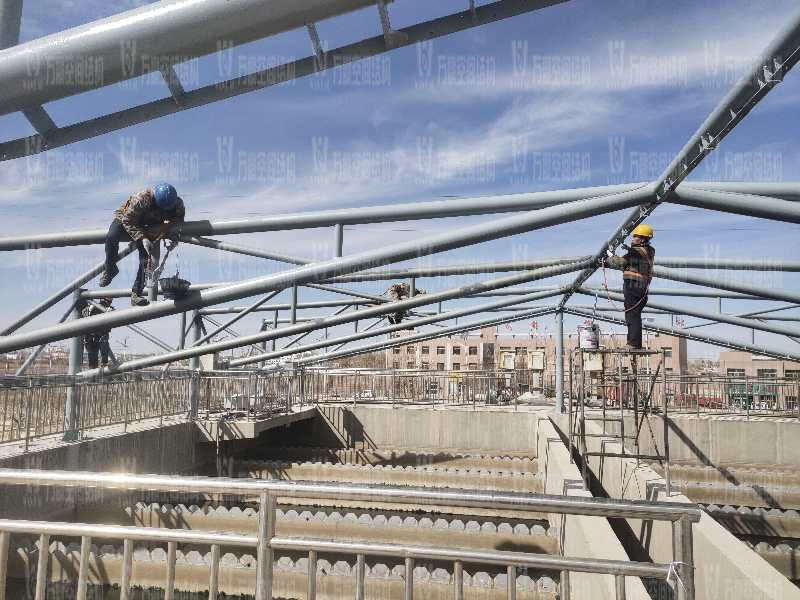 格爾木工業(yè)園昆侖工業(yè)區(qū)工業(yè)污水廠污水池保溫膜結(jié)構(gòu)工程 格爾木工業(yè)園昆侖工業(yè)區(qū)工業(yè)污水廠污水池保溫膜結(jié)構(gòu)工程