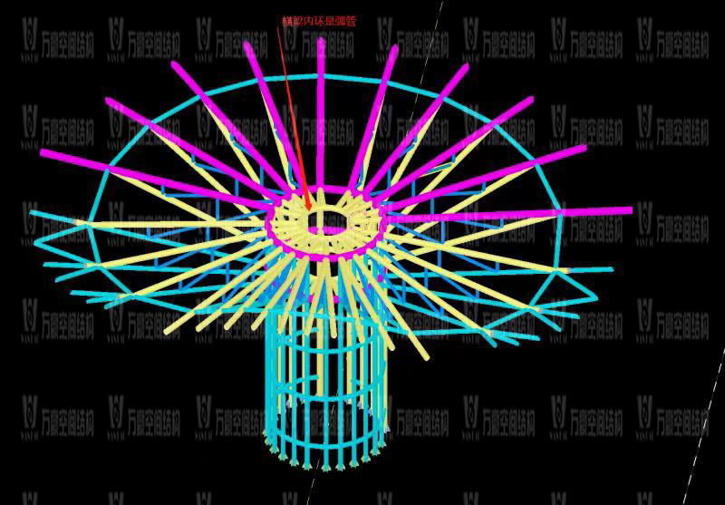 威海經貿交流中心工程-大貝殼項目鋼結構施工中