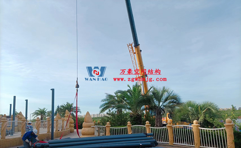 上海海昌海洋公園鋼膜結構工程開始施工