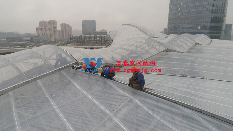 遵義高鐵新城ETFE天幕膜結構項目 遵義高鐵新城ETFE天幕膜結構項目