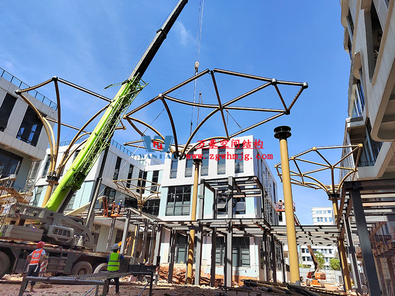 中國東盟特色商品匯聚中心膜鋼構工程完工