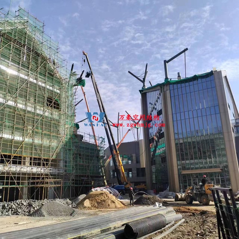 文一塘溪津門天幕鋼結構及ETFE膜結構氣枕膜工程