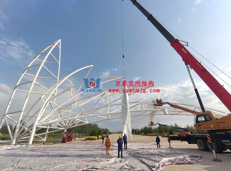 陜西定邊馬蓮灘沙漠公園鋼結構工程