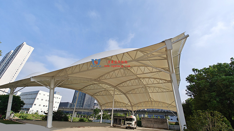 溫州惠民路西側綠地球場鋼膜結構工程完工