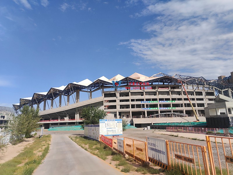 張掖奧體中心建設項目（EPC）總承包體育場PTFE膜結構專業分包工程