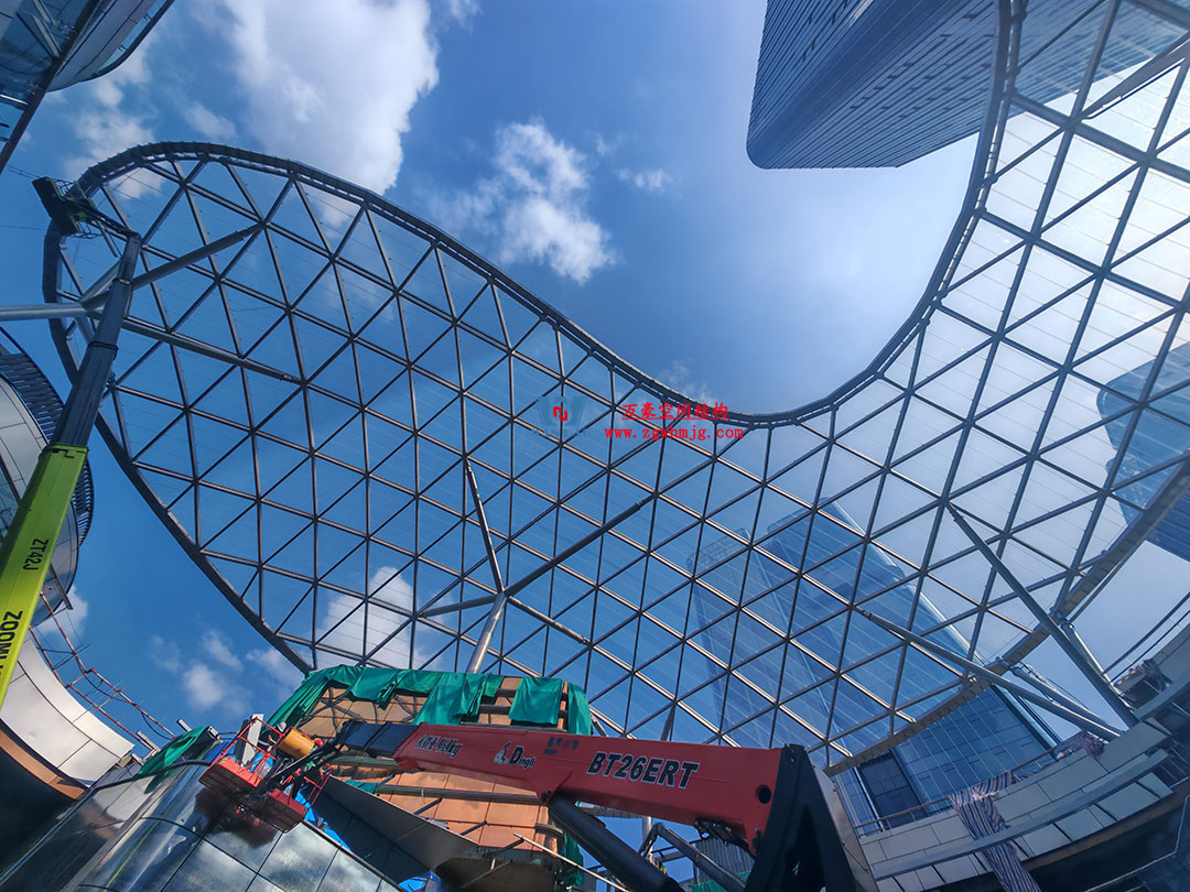 紹興華發金融活力城ETFE膜結構商業天幕