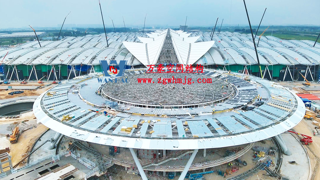 鄭州中原高鐵港數字展貿城ETFE PTFE膜結構項目