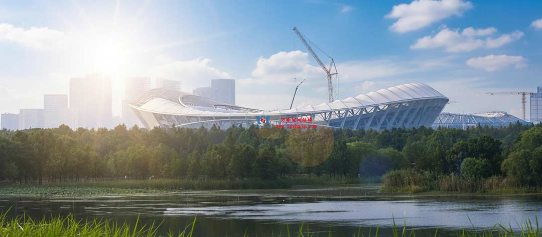 太湖之畔，華燈初上|無(wú)錫奧體中心施工加速