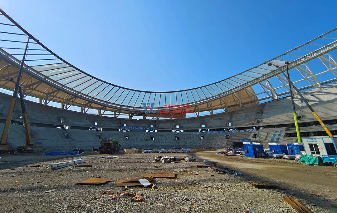 太湖之畔，華燈初上|無(wú)錫奧體中心施工加速