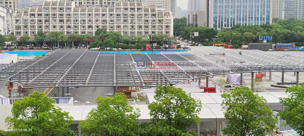 進度提速!臺州山姆超大ETFE氣枕天幕火熱施工中,城市新地標來了 進度提速!臺州山姆超大ETFE氣枕天幕火熱施工中,城市新地標來了