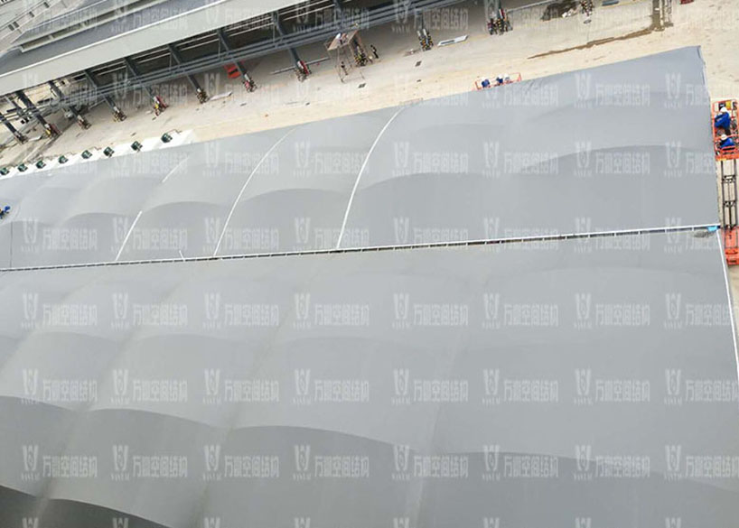 ?奉化方橋農(nóng)副鋼膜結構雨棚工程