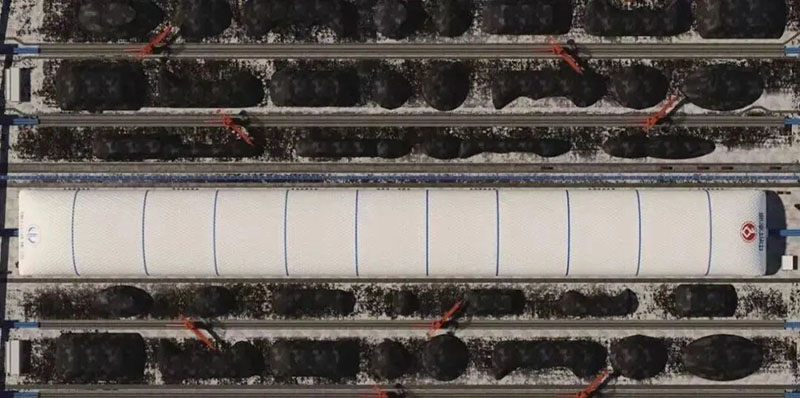 1130米，這個充氣膜有些長