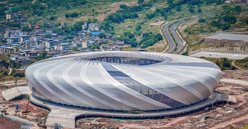 最新進展！龍興足球場10月底竣工交付