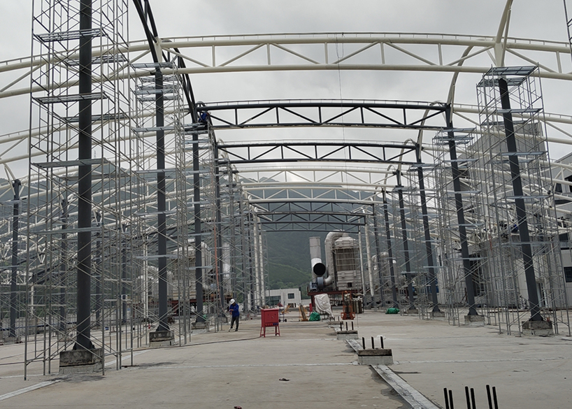 浙江真愛毯業科技有限公司廠房三屋面鋼結構工程