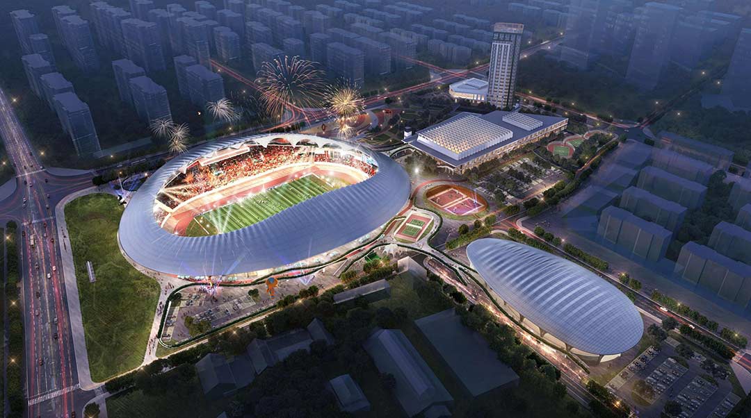 山東蓬萊體育場(chǎng)施工進(jìn)度大揭秘！